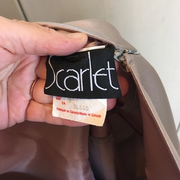 VINTAGE Hollywood fit & flare satin dress - Picture 3 of 6